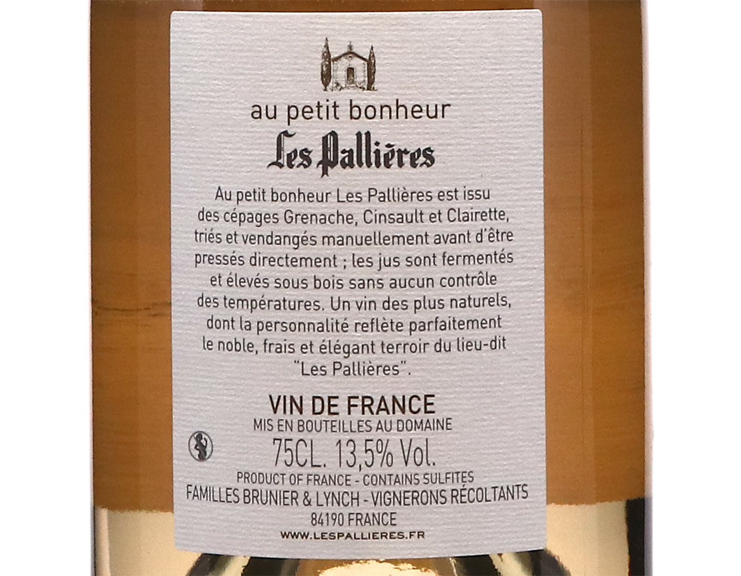 Les Pallières, Au Petit Bonheur, Vin de France 2022