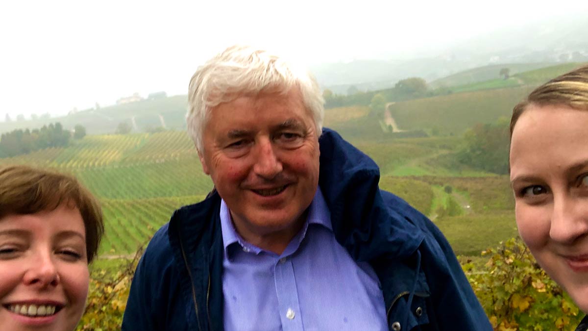 Selfie with Seb – Sarah Knowles MW and Emma Briffett of the Tastings Team on a buying visit to Barolo