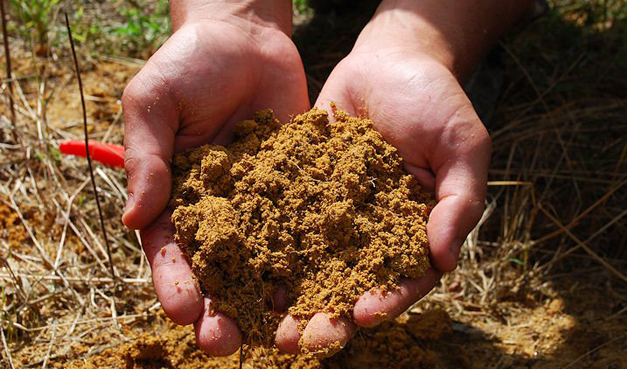 Hand soil full width