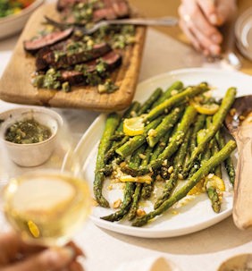 Springtime wine and food