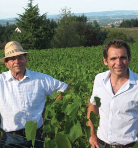 Robert, with his signature trilby hat and his son Stéphane