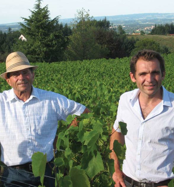Robert, with his signature trilby hat and his son Stéphane