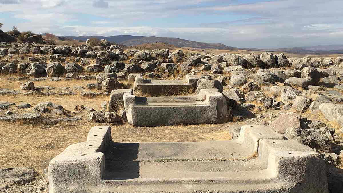 Ruins of the great temple in Hattuşa, capital of the Hittite Kingdom