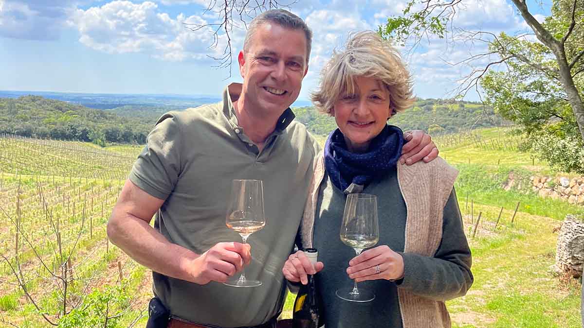 Thibaud and Sophie Bardi de Fourtou of Domaine Bardi d'Alquier, Faugères