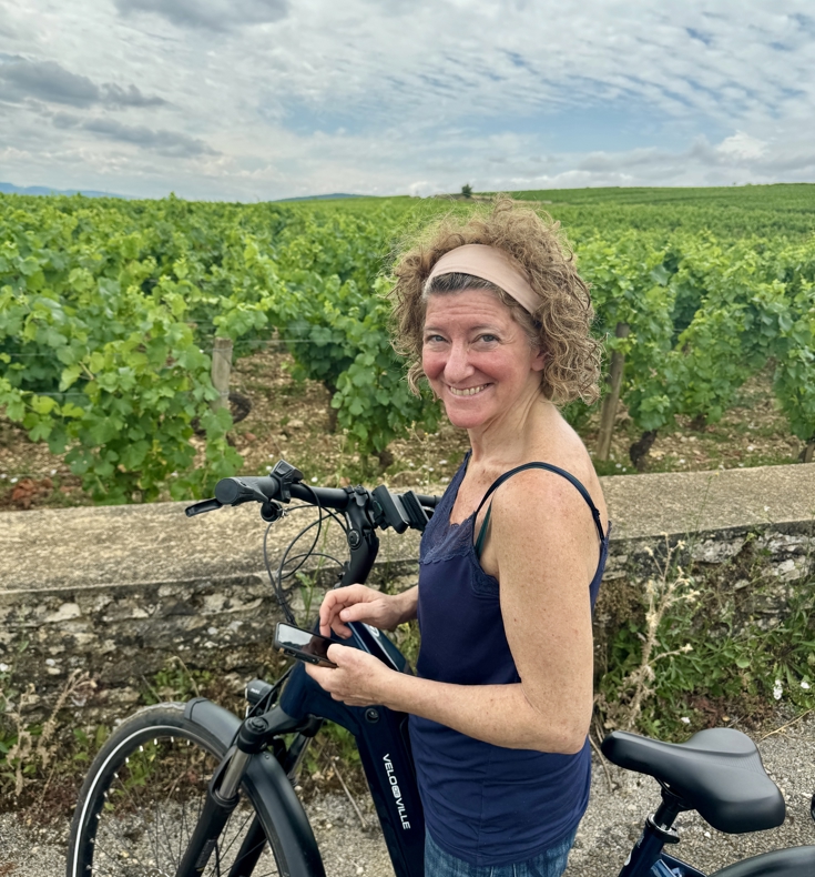 Nina on bike