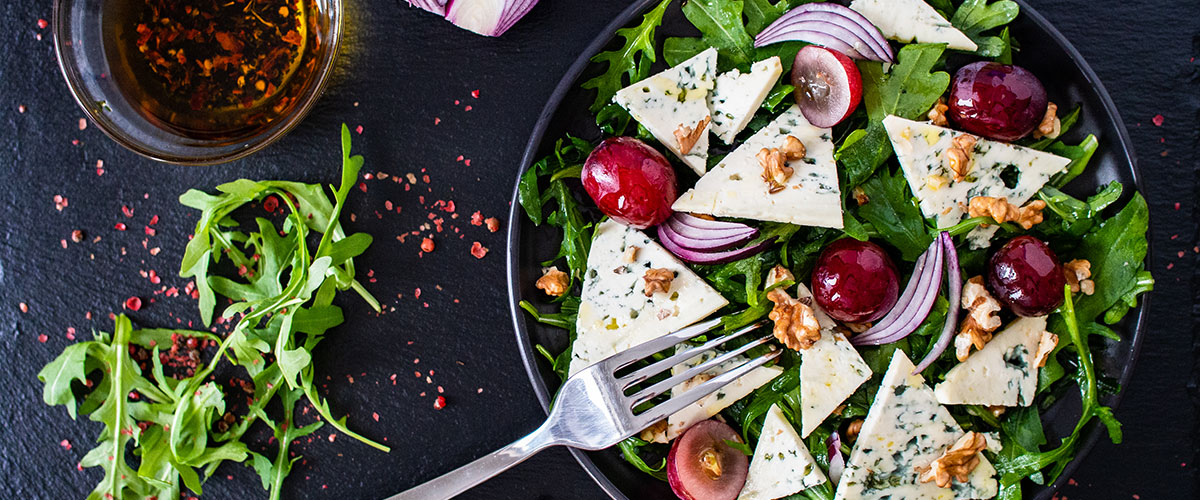 Roquefort, Roasted Grape and Endive Salad