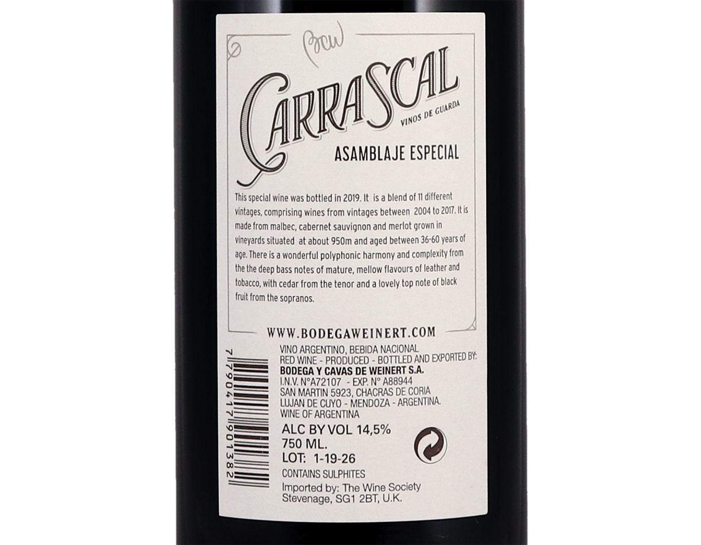 Weinert Carrascal Assemblaje Especial NV