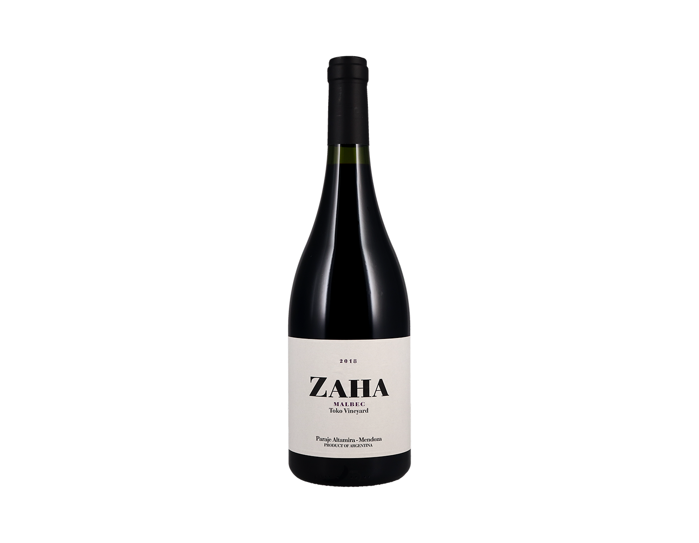 Zaha Toko Vineyard Paraje Altamira Malbec 2018