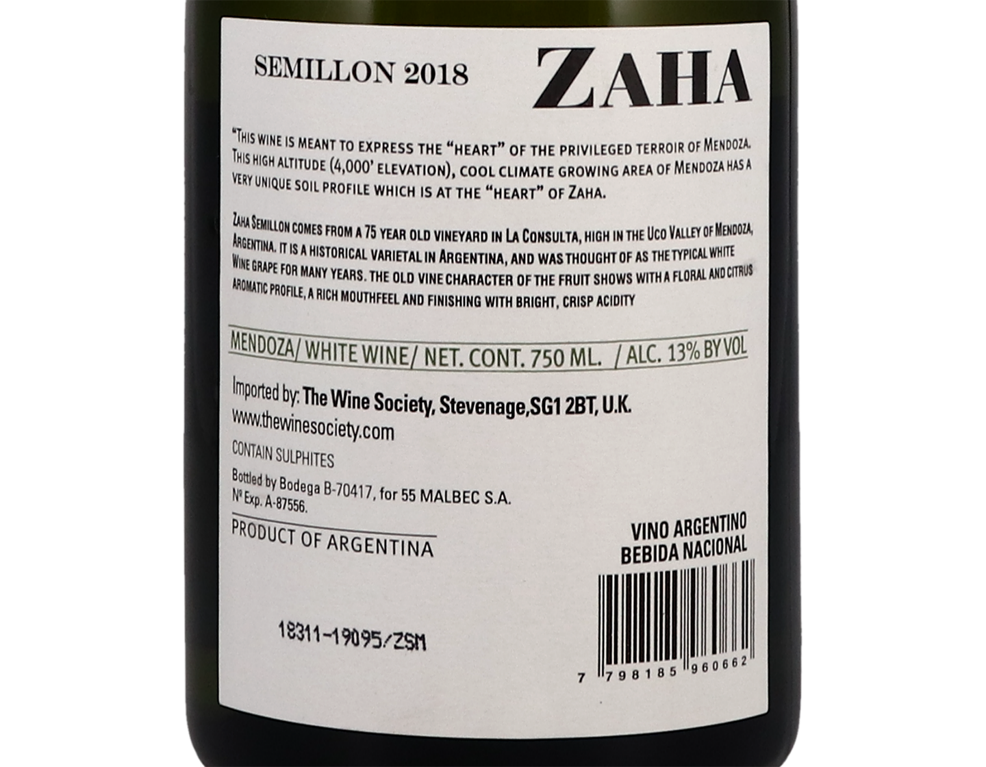 Zaha Semillon 2018