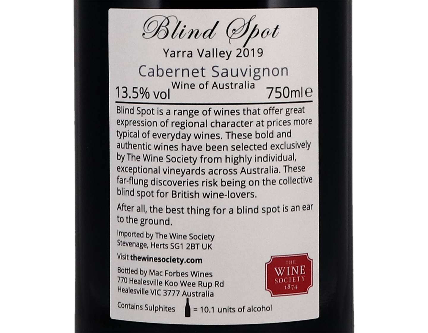 Blind Spot Yarra Valley Cabernet Sauvignon 2019