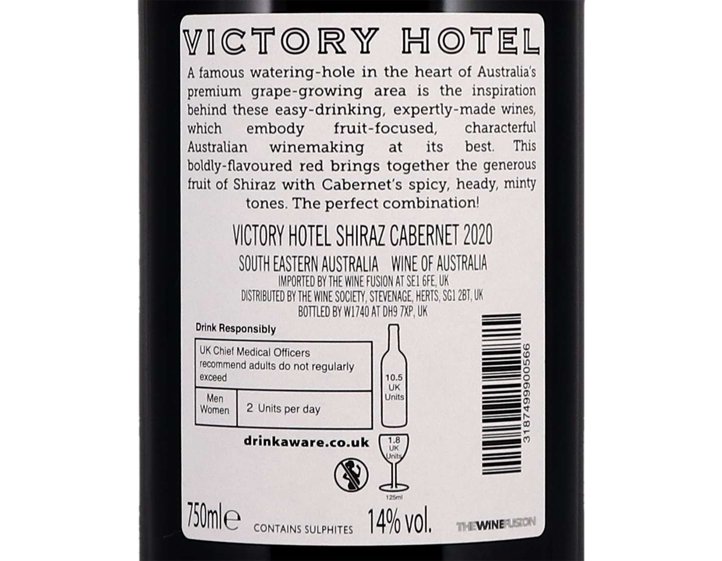 Victory Hotel Australian Shiraz Cabernet 2020