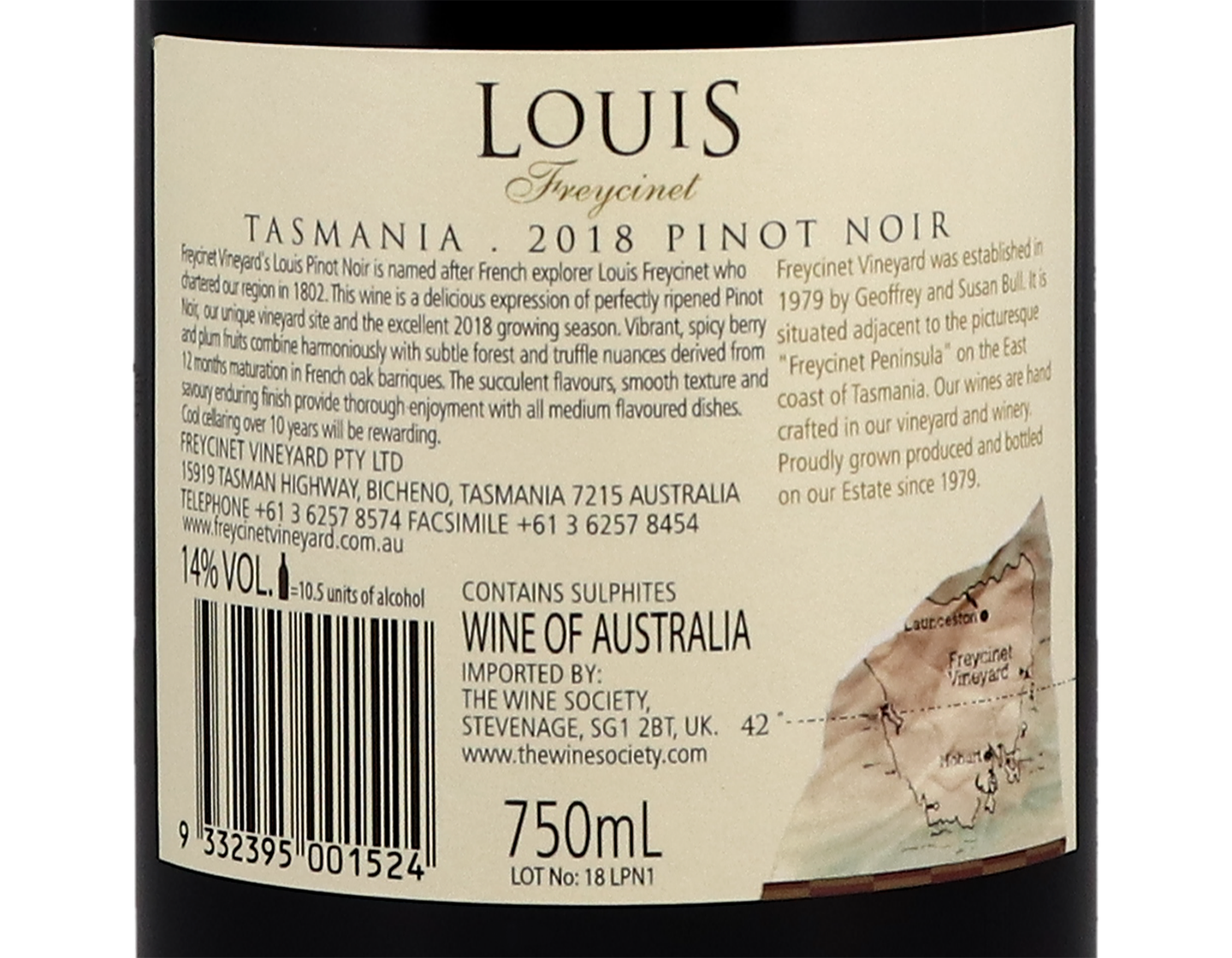 Wineglass Bay Louis Tasmanian Pinot Noir 2018