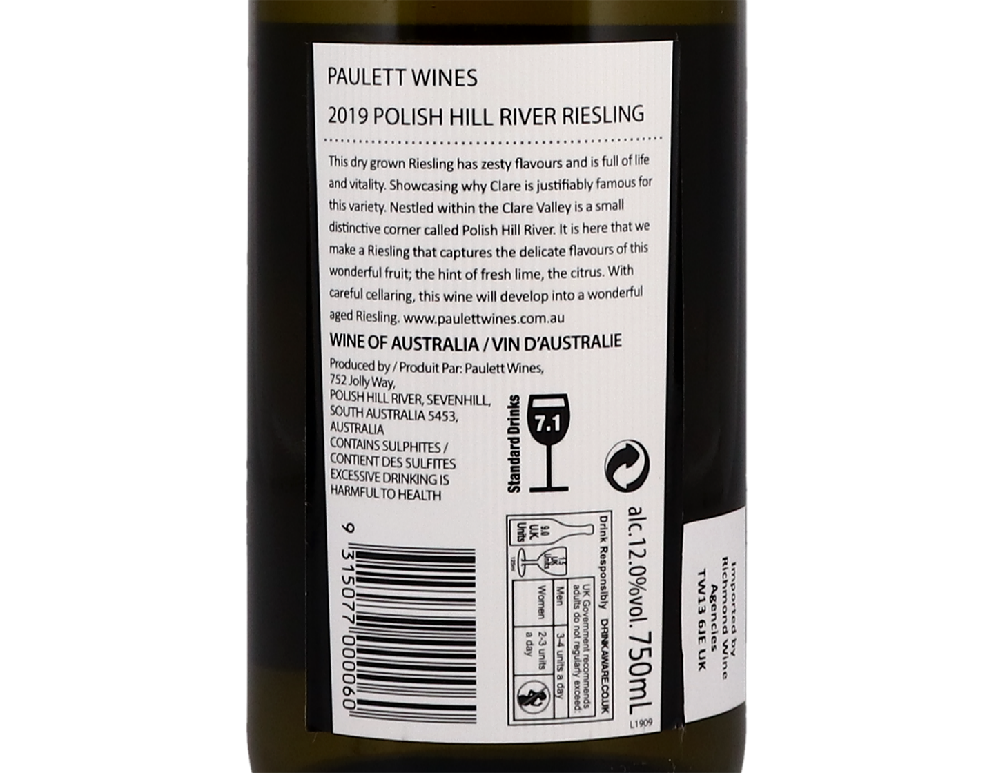 Pauletts Polish Hill River Riesling 2019