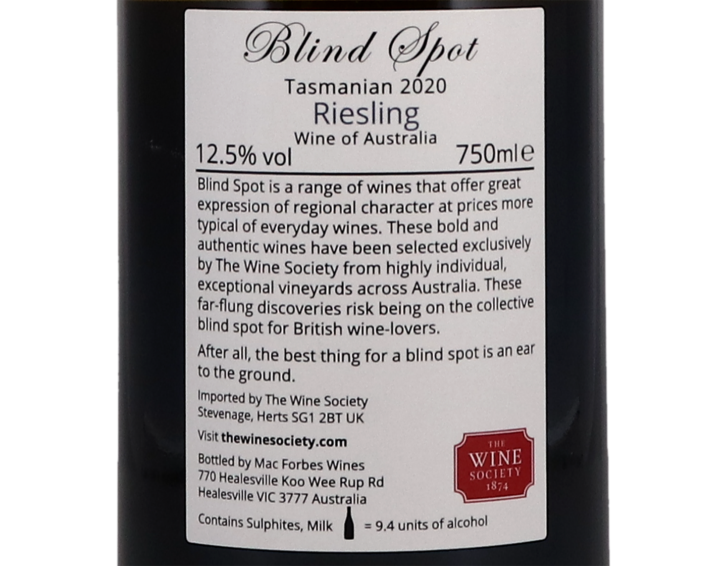 Blind Spot Tasmanian Riesling 2020