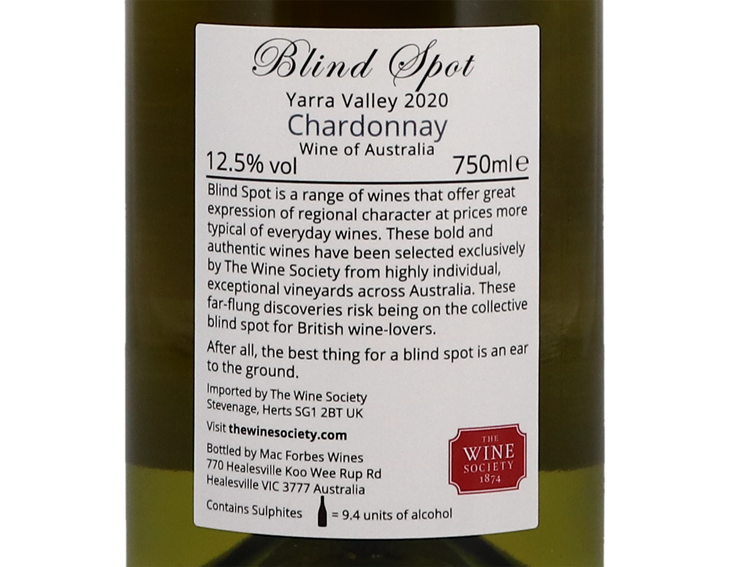 Blind Spot Yarra Valley Chardonnay 2020