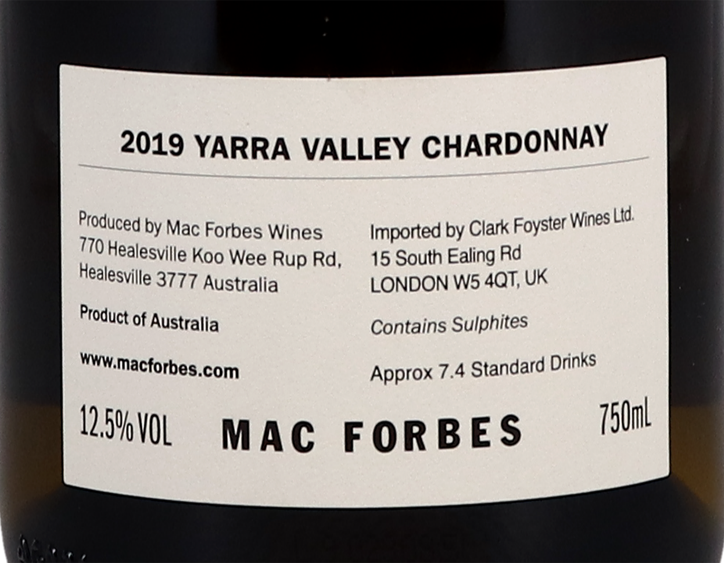 Mac Forbes Yarra Valley Chardonnay 2019