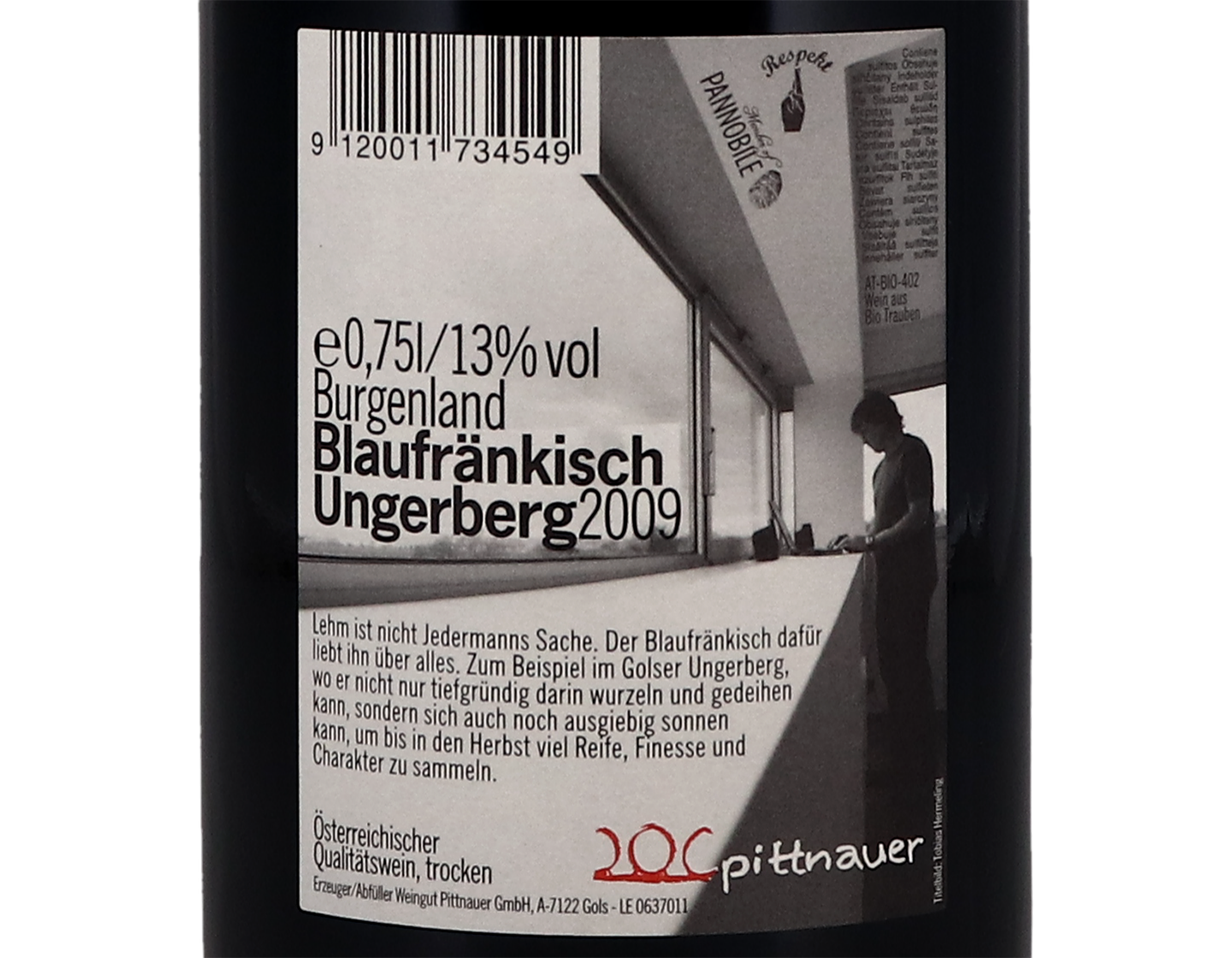 Pittnauer Ungerberg Blaufrankisch 2009 Burgenland