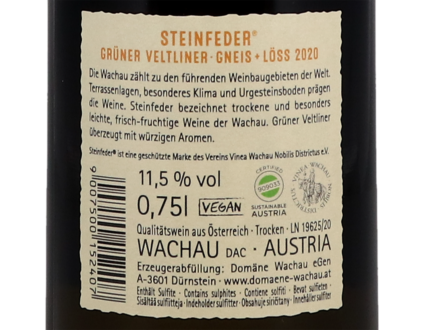 Domane Wachau Gneiss & Löss Wachau Grüner Veltliner 2020