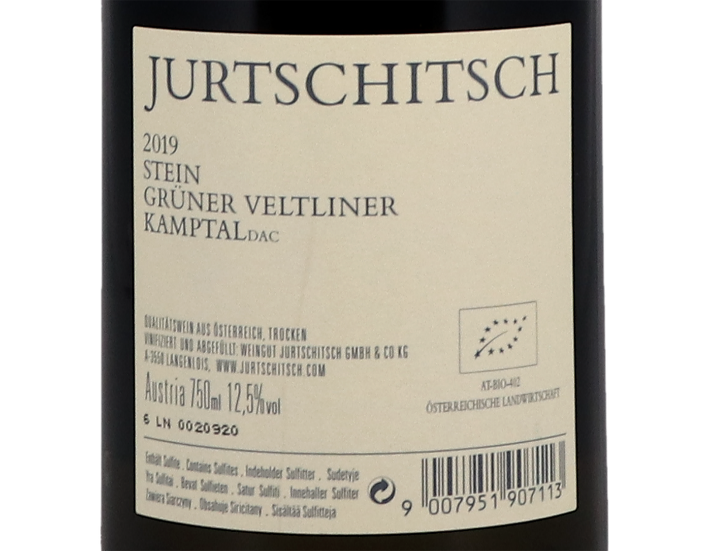 Jurtschitsch Stein Gruner Veltliner Kamptal 2019 Organic