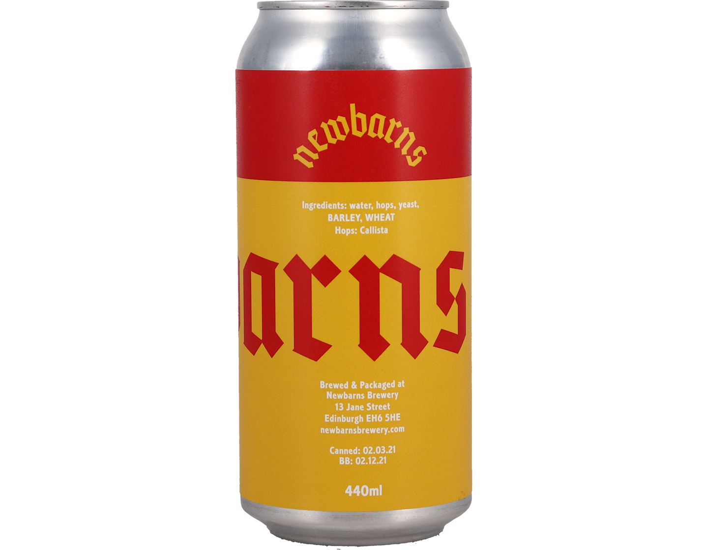 Pilsner Lager, Newbarns Brewery, Edinburgh 440ml