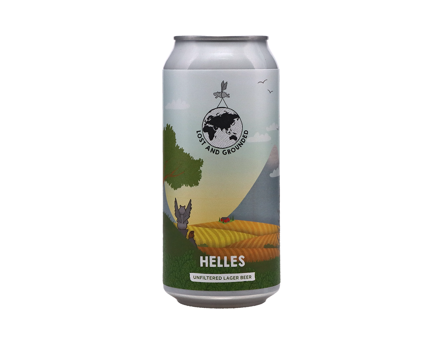 Helles Unfiltered Lager, Lost & Grounded, Bristol 4.4% 440ml