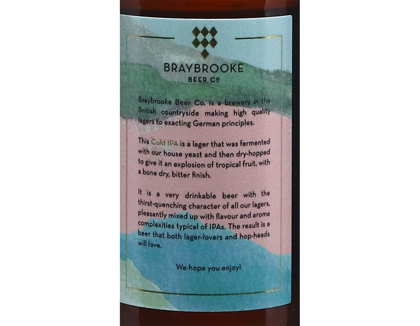 Cold IPA Braybrooke Brewery, Market Harborough 330ml