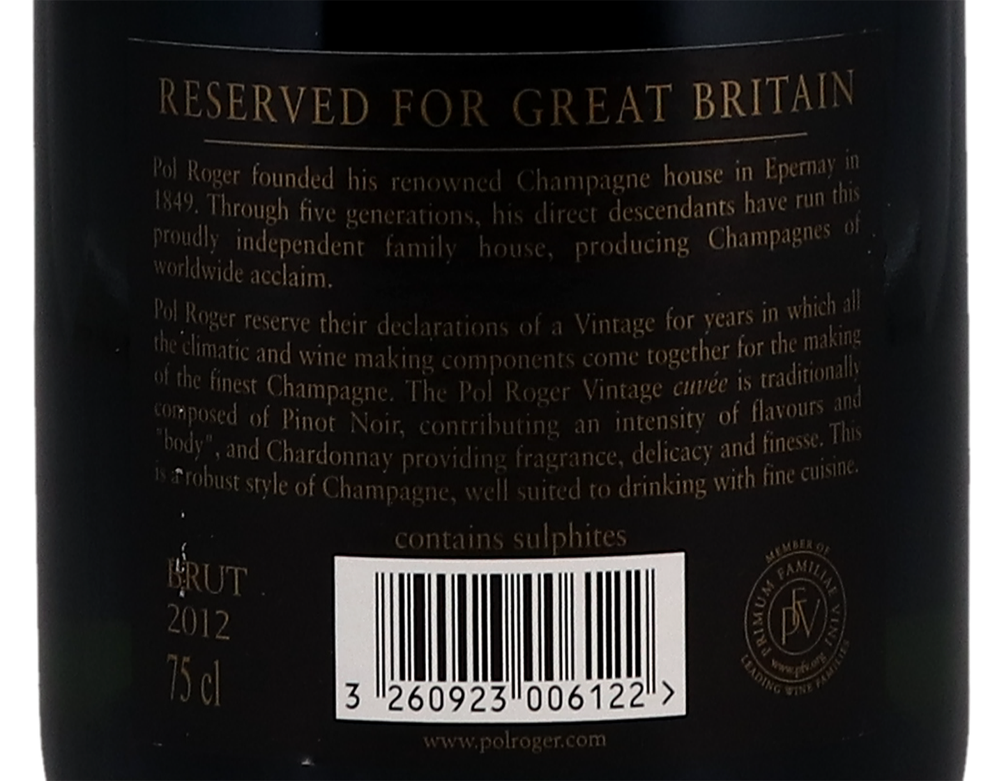 Pol Roger Vintage Brut 2012