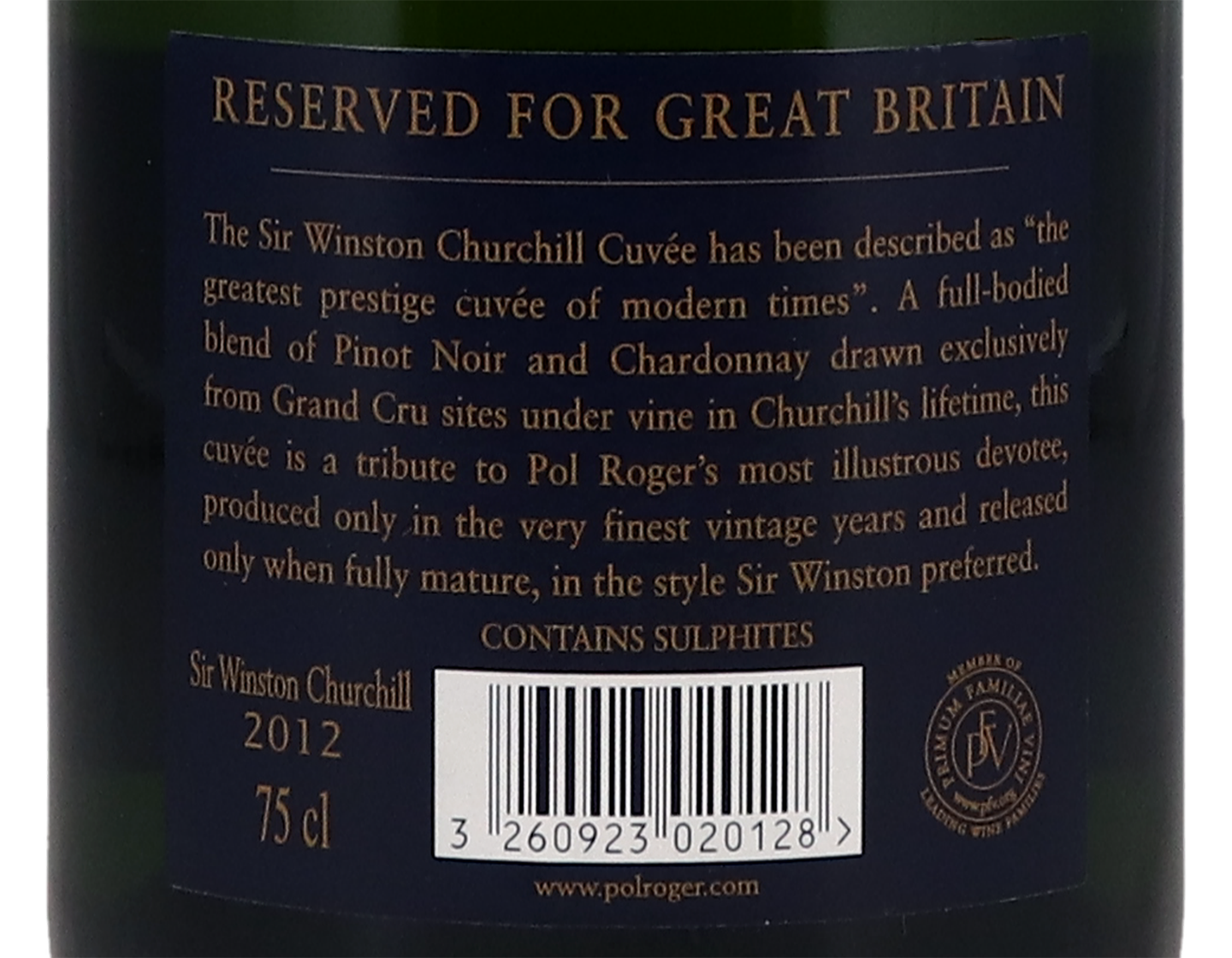 Pol Roger Cuvee Sir Winston Churchill 2012
