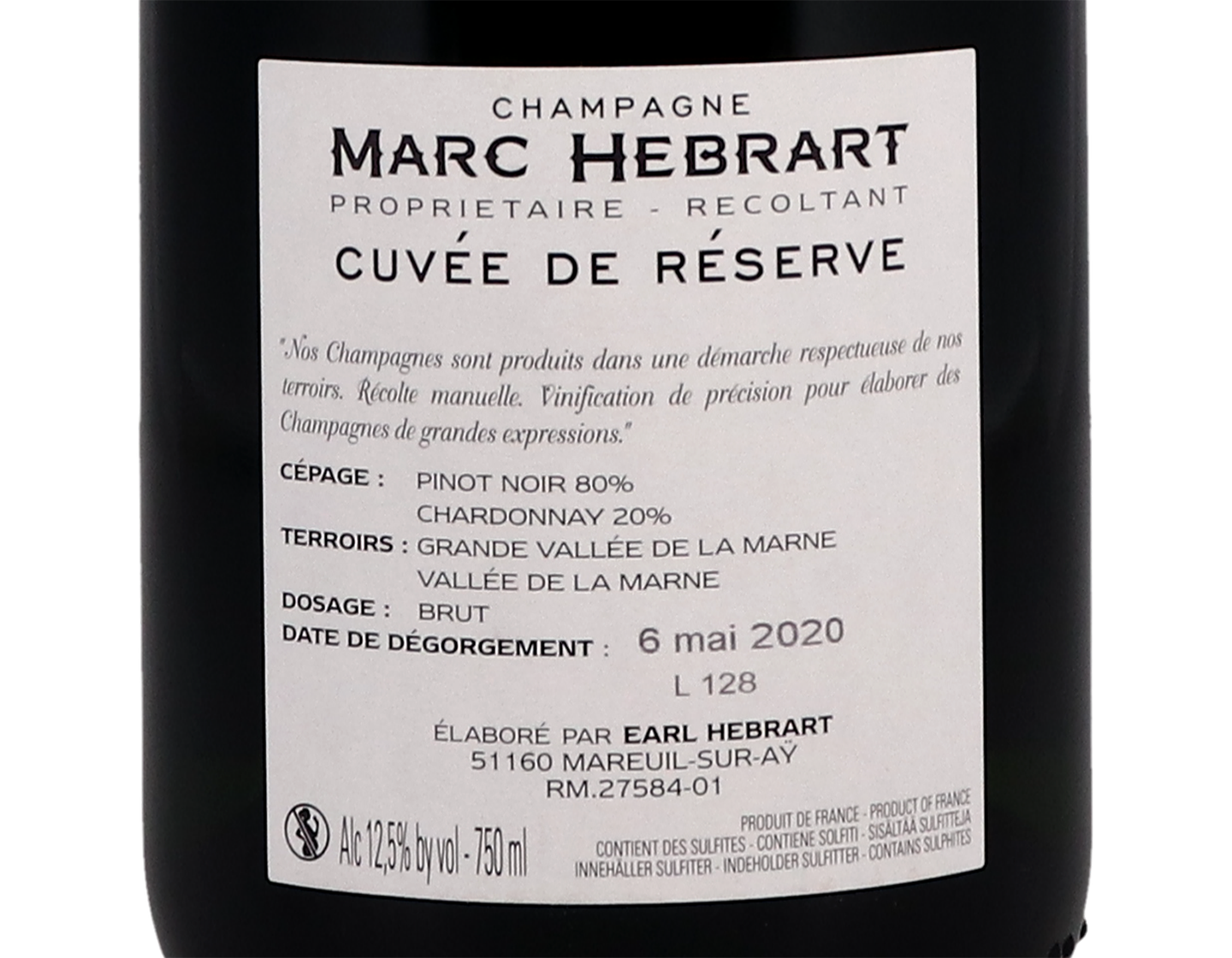 Marc Hebrart Premier Cru Cuvee de Reserve Brut NV