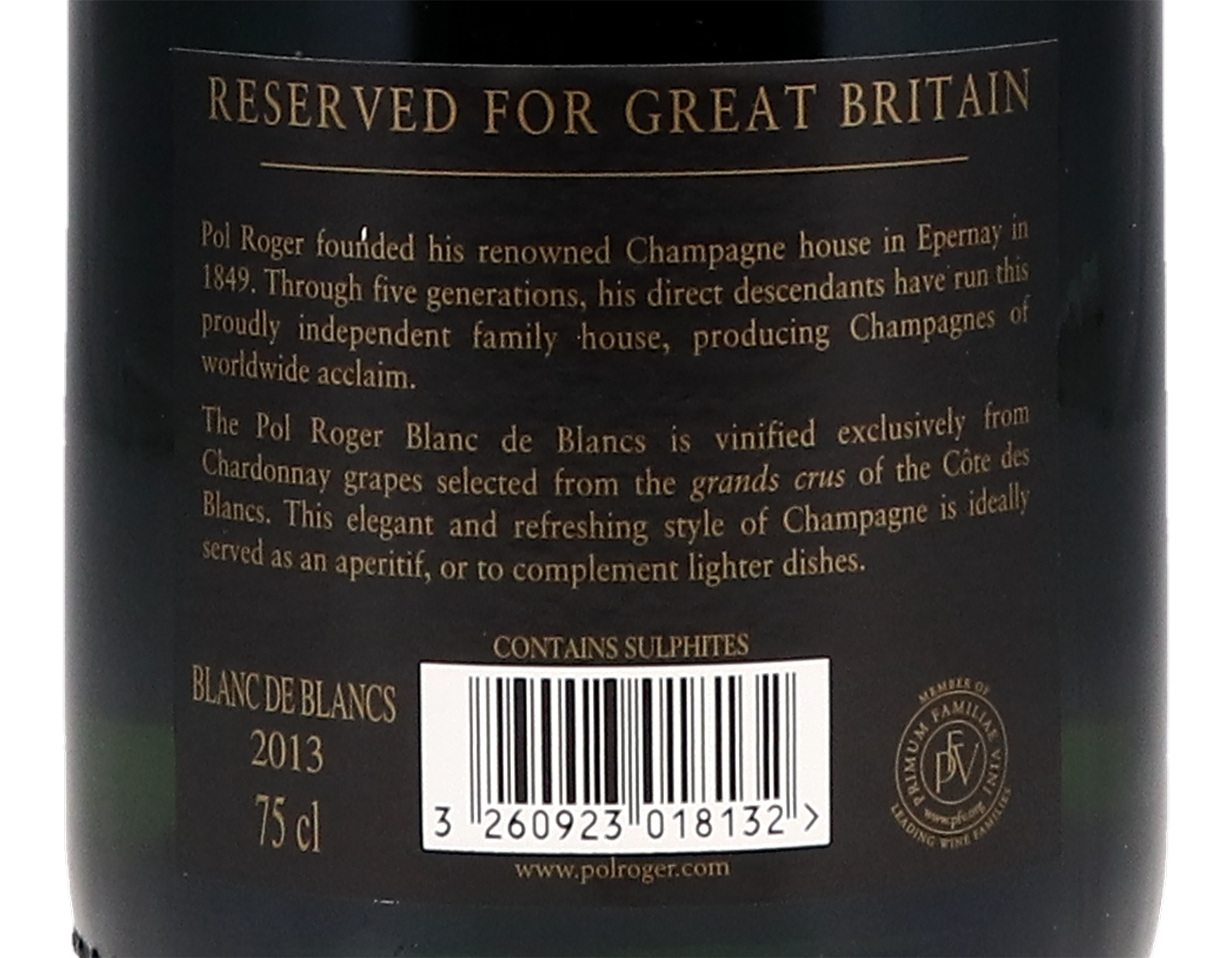 Champagne Pol Roger Blanc de Blancs 2013