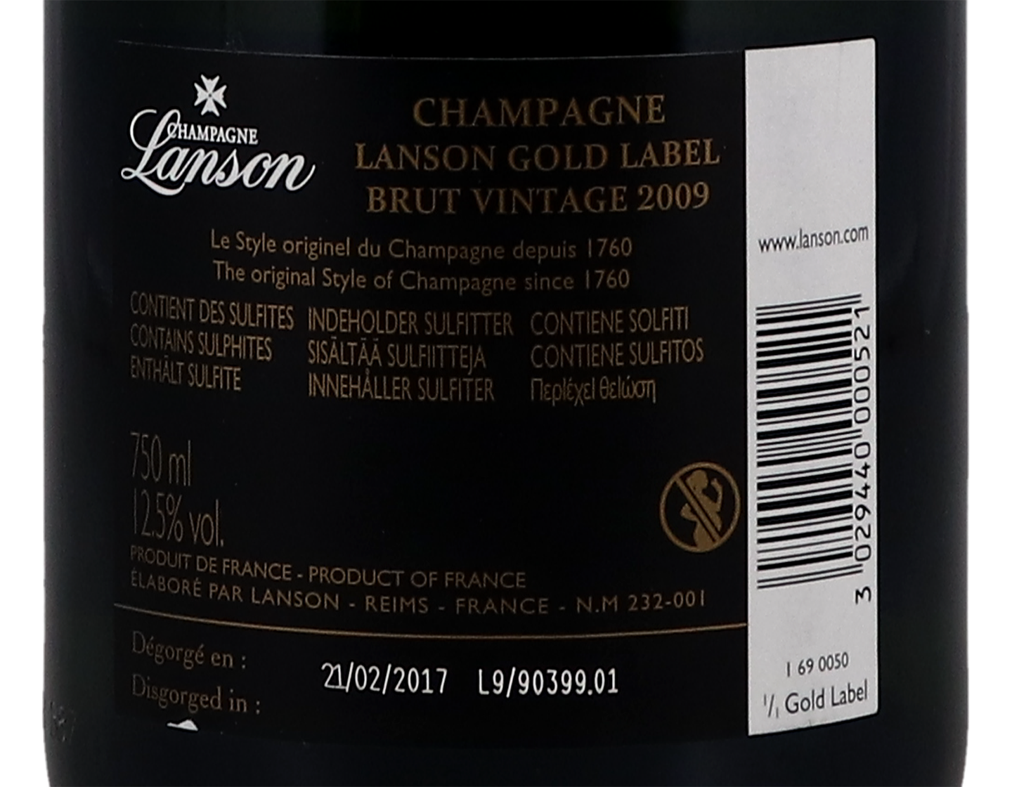 Lanson Gold Label Brut 2009