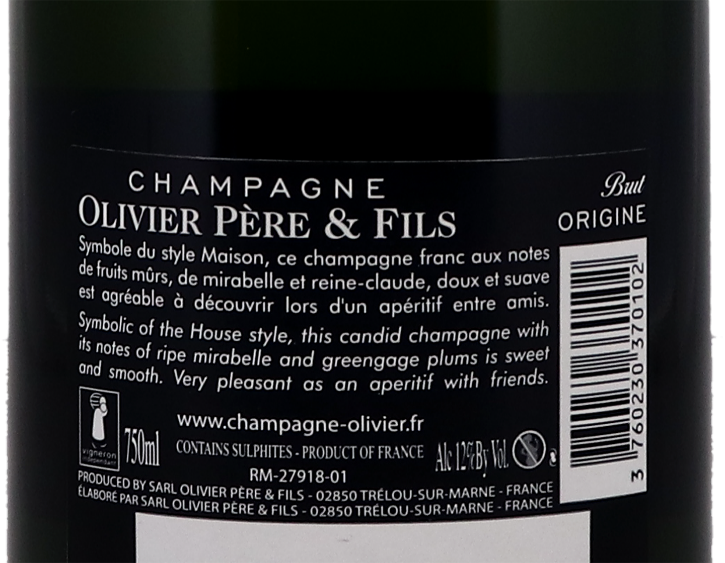Olivier Père et Fils Cuvée Origine Brut NV