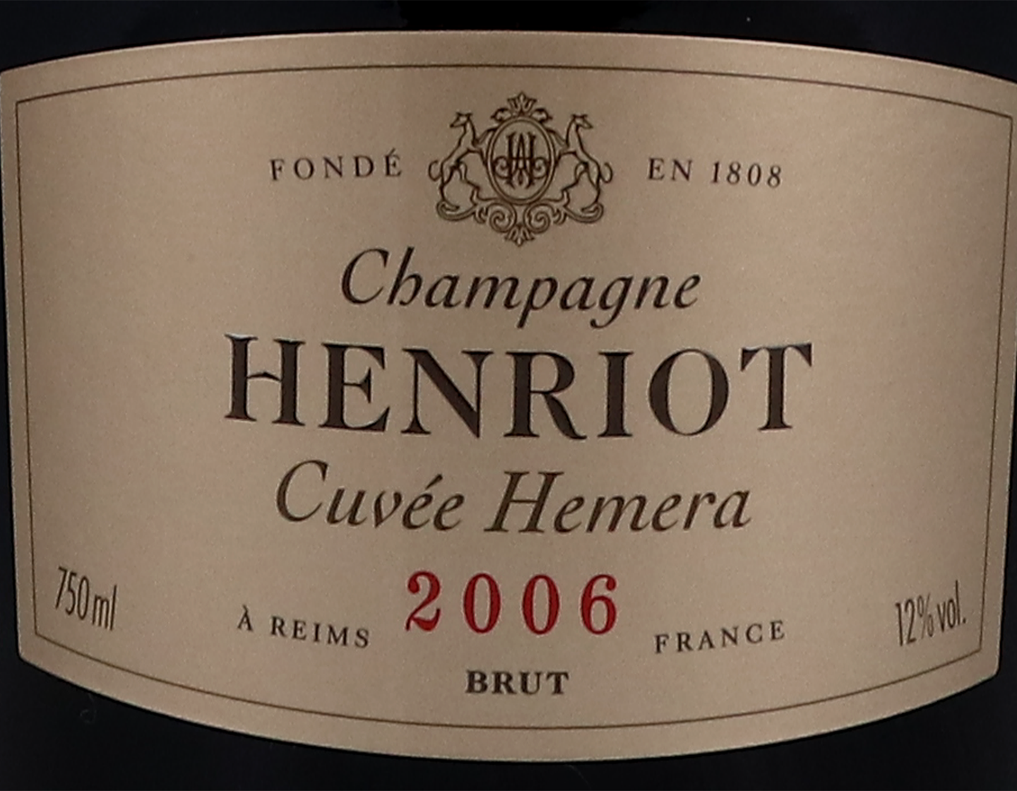 Champagne Henriot Cuvée Hemera Brut 2006