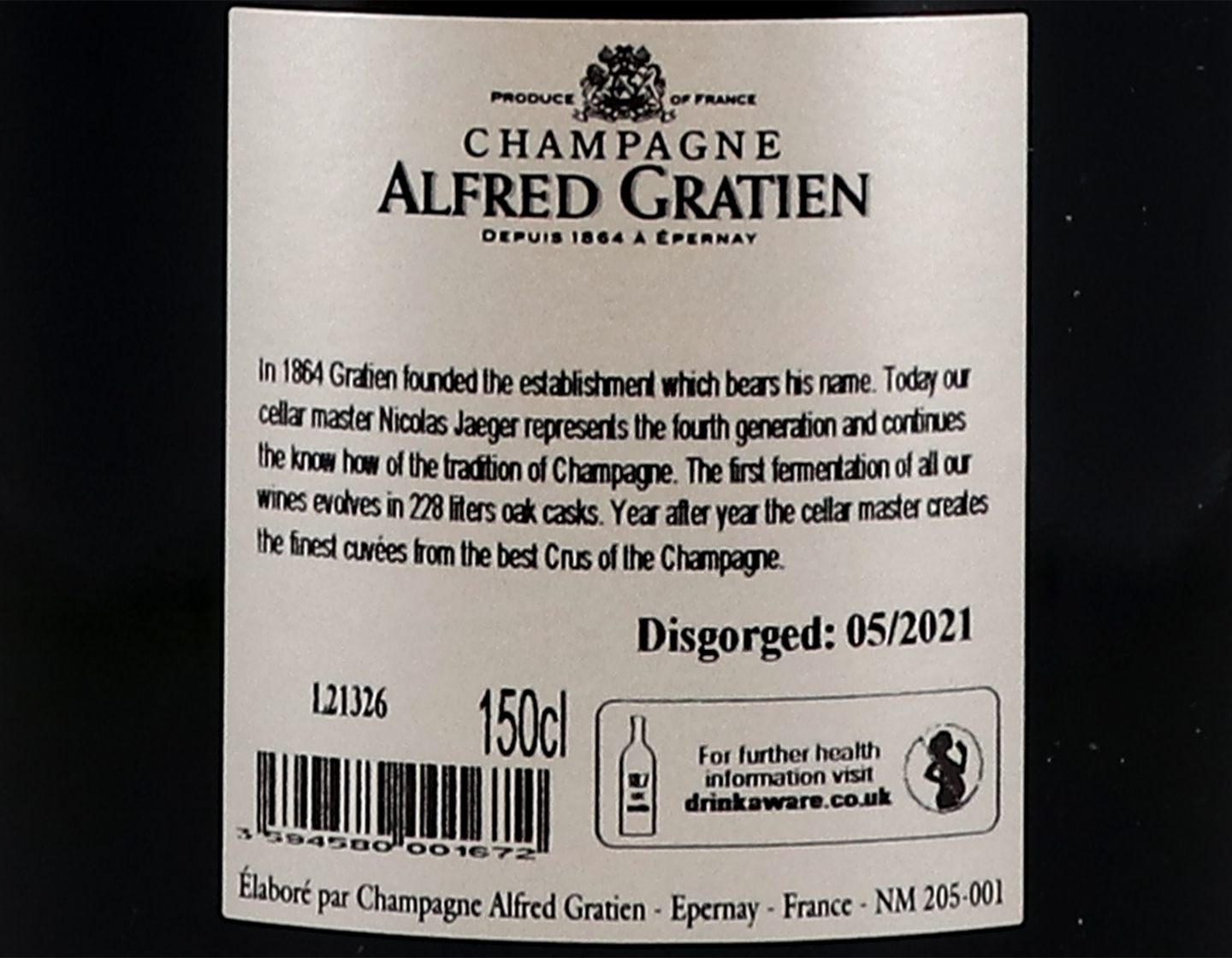 Magnum of Alfred Gratien Brut 2007
