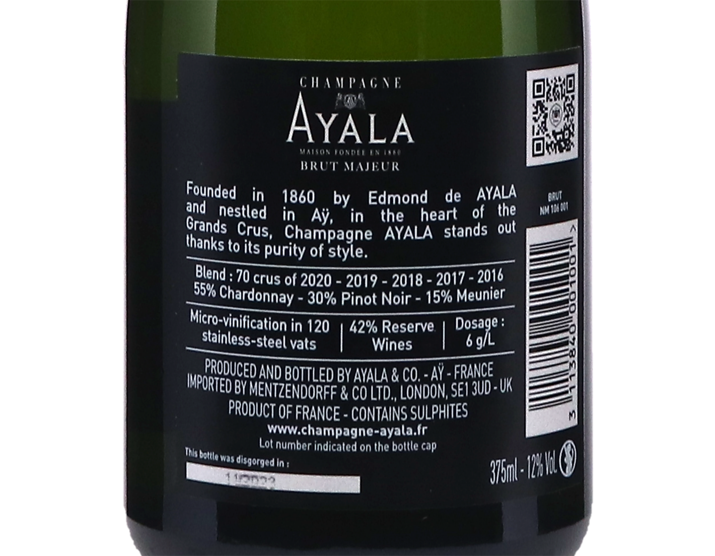 Half bottle Champagne Ayala Brut Majeur NV