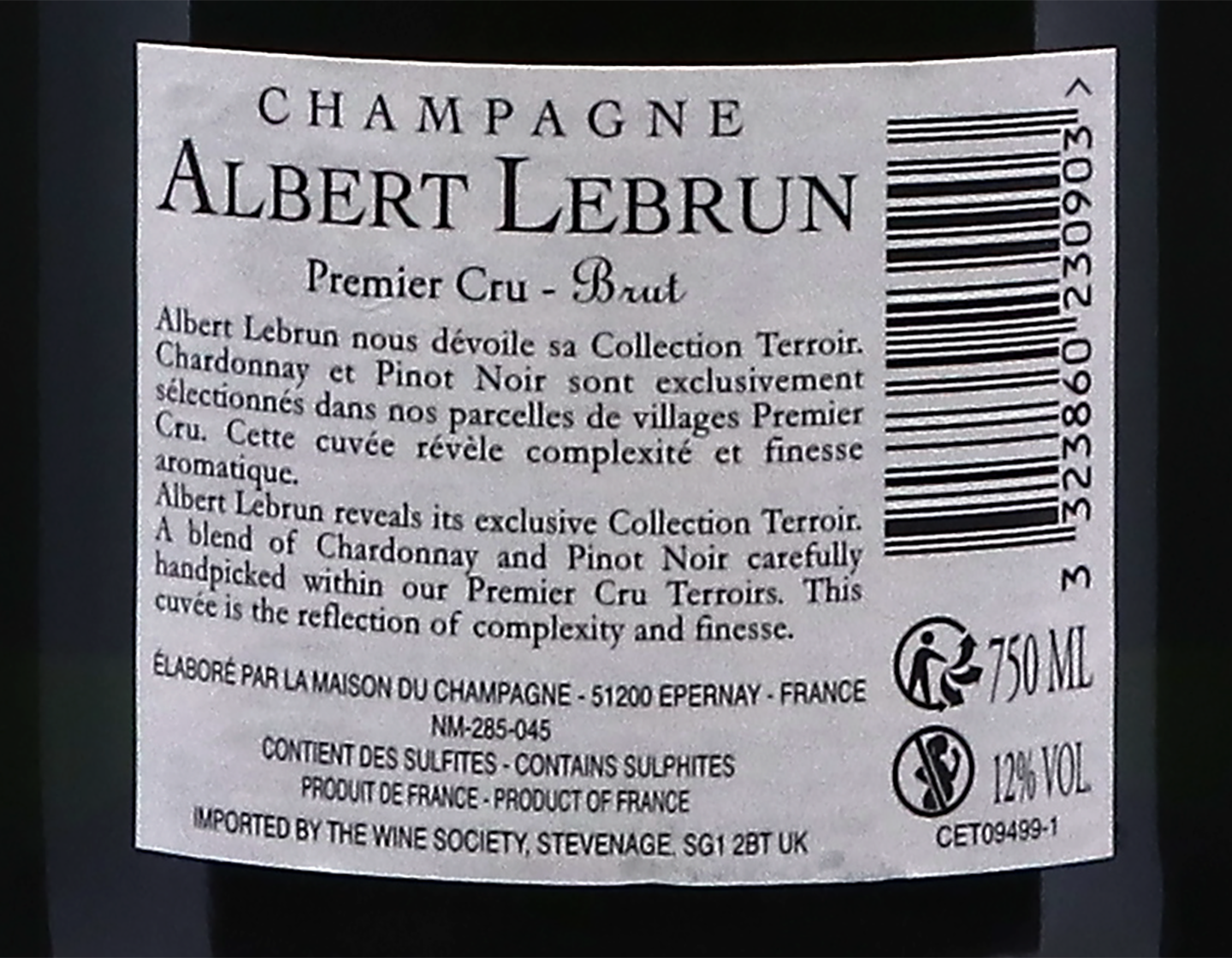 Albert Lebrun Premier Cru Brut NV