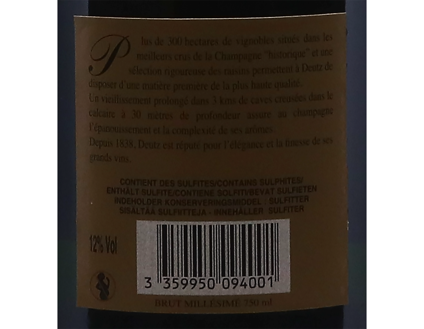 Champagne Deutz Brut Vintage 2016