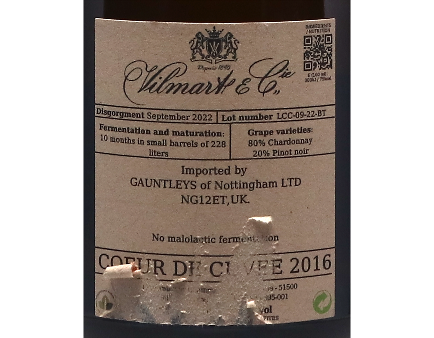 Vilmart Coeur de Cuvee 2016