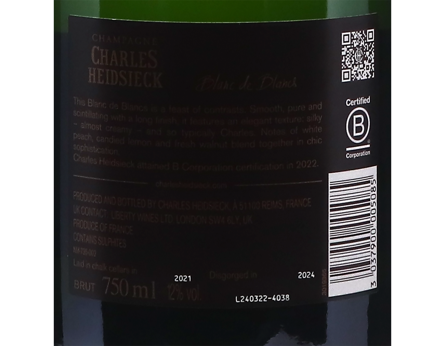 Champagne Charles Heidsieck Blanc de Blancs NV