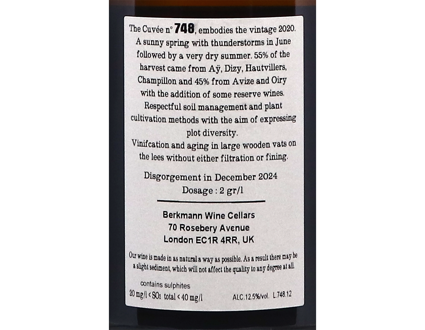 Jacquesson Brut Cuvee no 748 NV