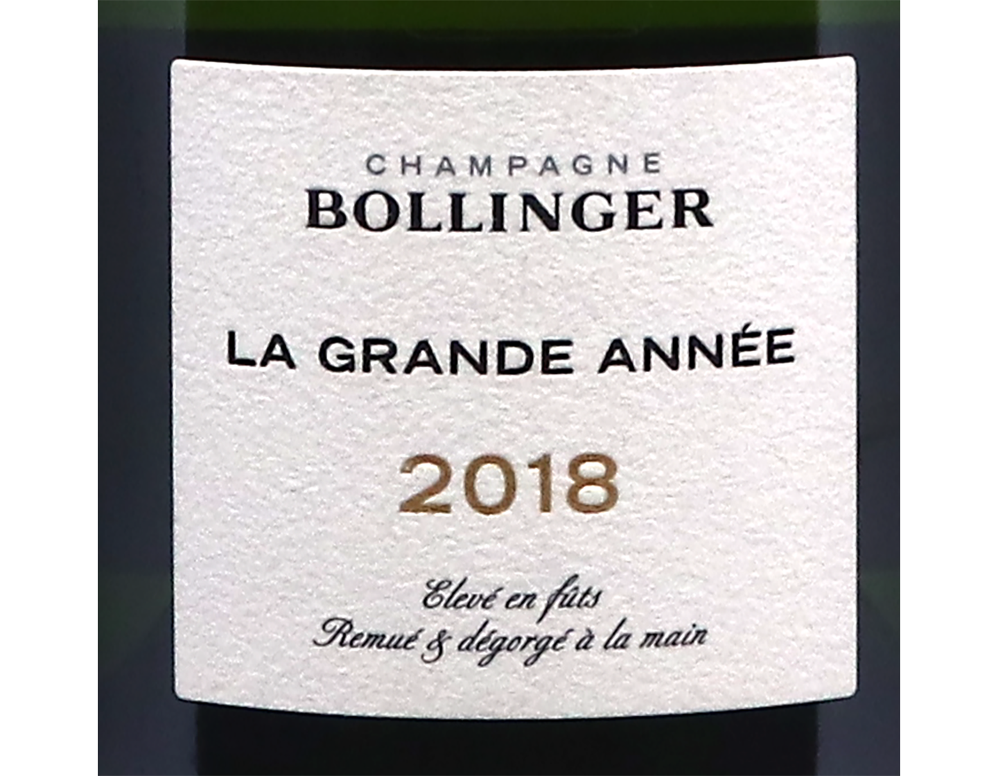 Bollinger La Grande Annee 2018