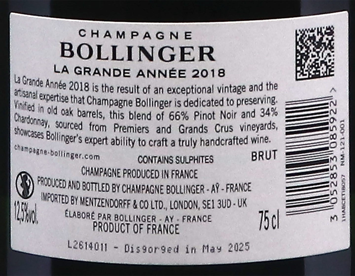 Bollinger La Grande Annee 2018
