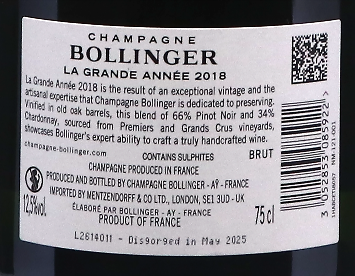 Bollinger La Grande Annee 2018