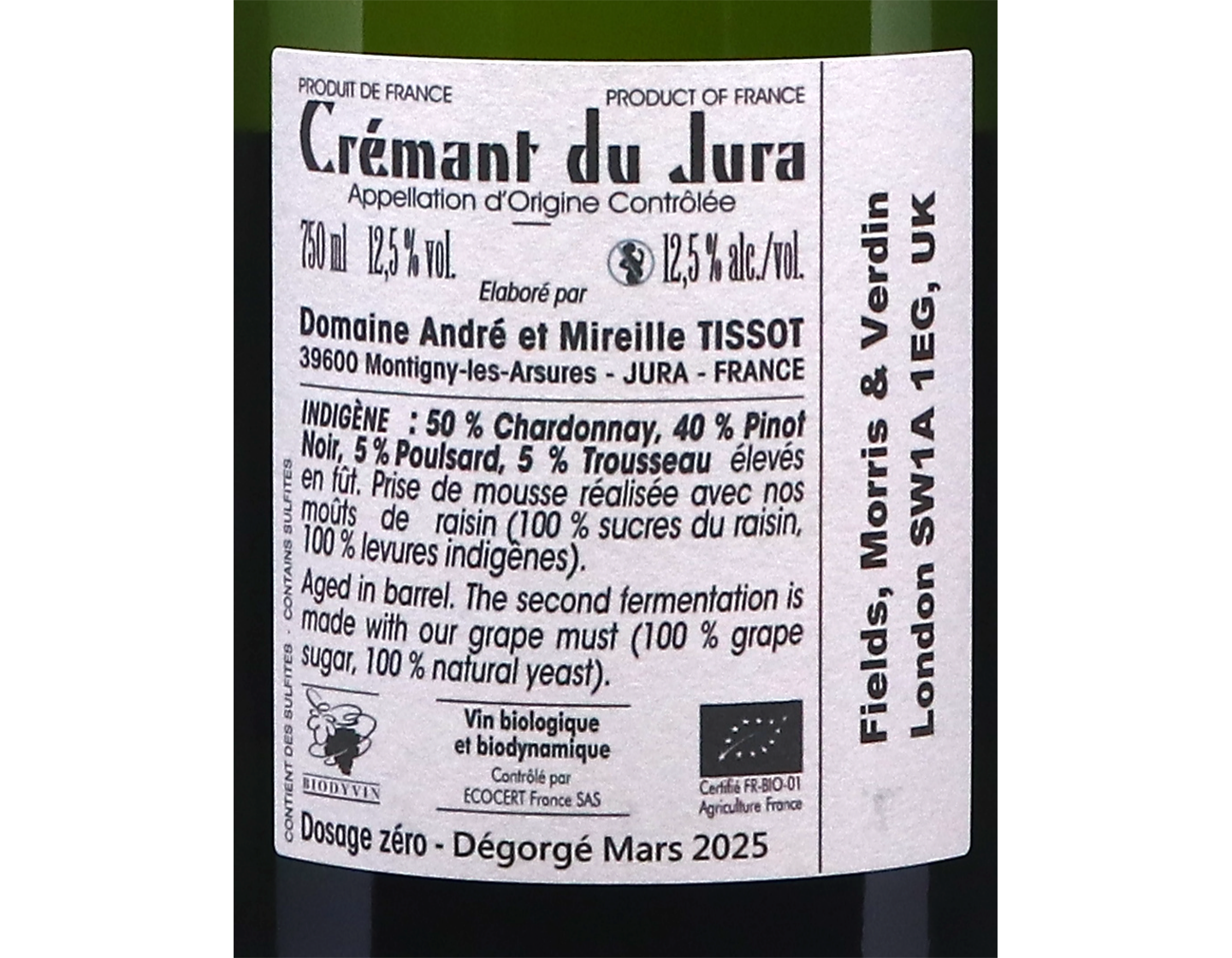 Cremant du Jura Indigene NV Domaine Tissot