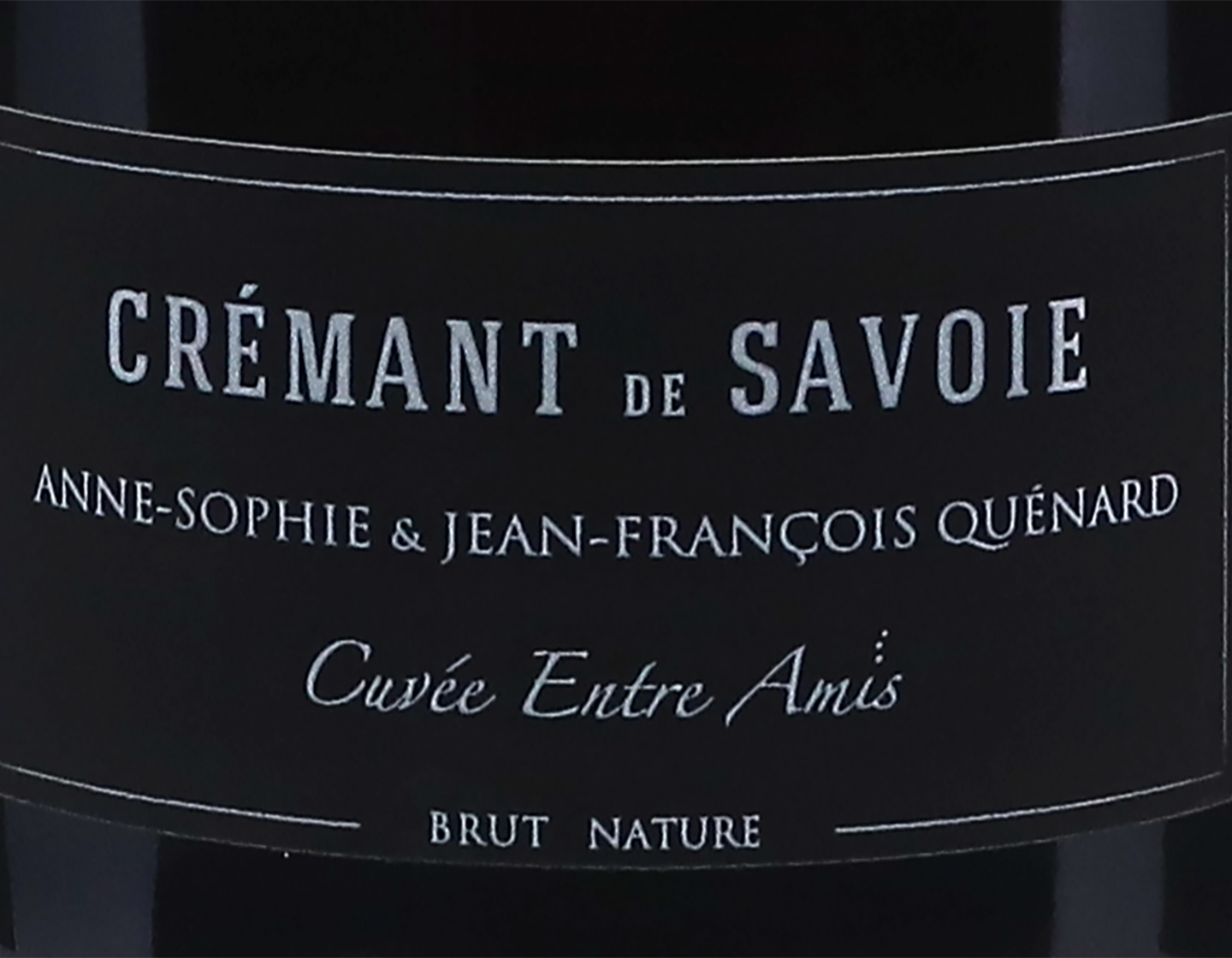 Cremant de Savoie Entre Amis Brut Zero Jean Francois Quenard