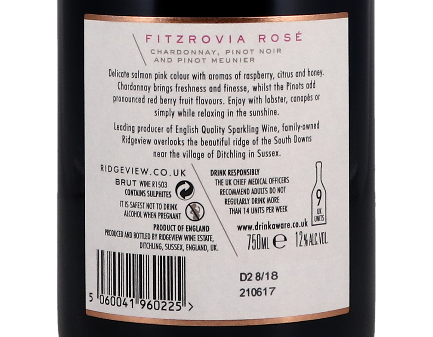 Ridgeview Fitzrovia Rose Brut NV