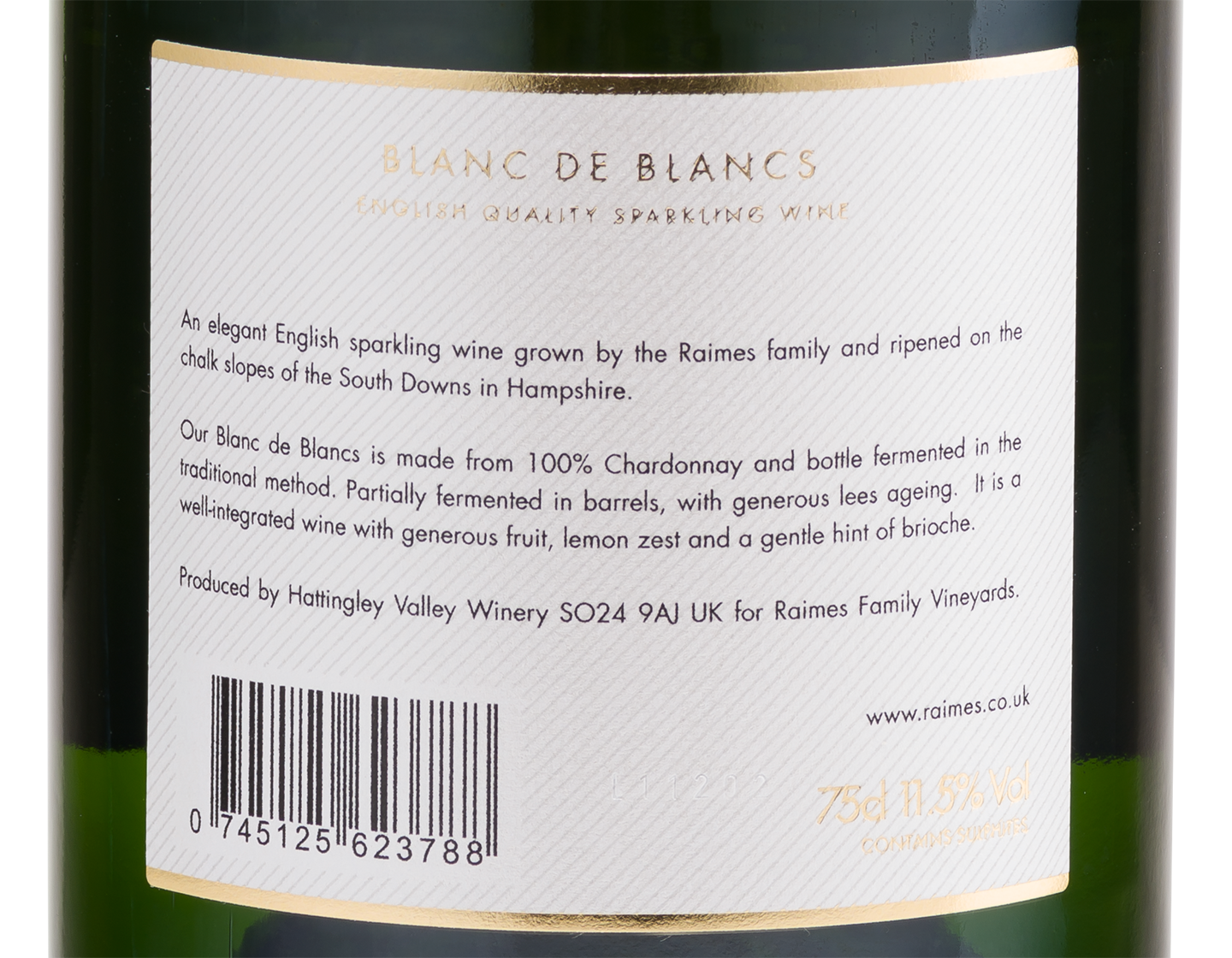 Raimes Blanc de Blancs Hampshire 2016