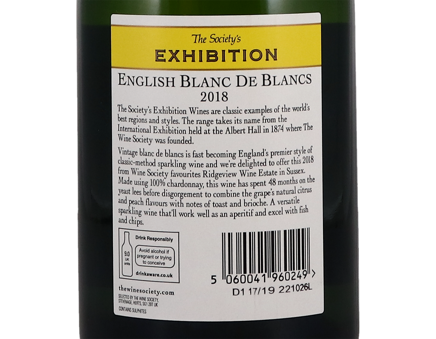 The Society's Exhibition English Blanc de Blancs 2018