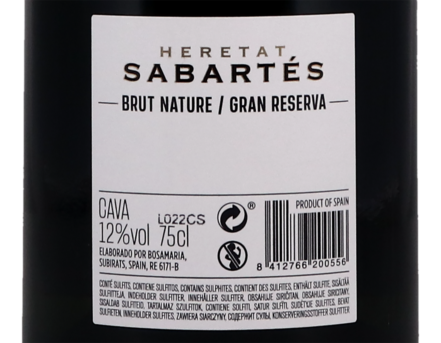 Cava Sumarroca Heretat Sabartes Gran Reserva, 2019