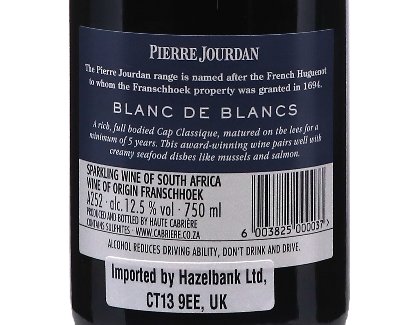 Pierre Jourdan Cap Classique Blanc de Blancs Franschhoek 2018